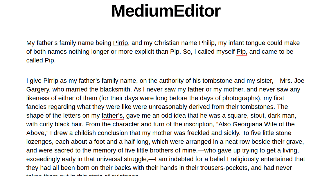 medium editor