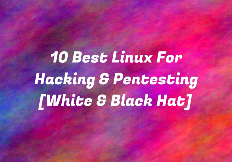 10 Best Linux for Hacking & Pentesting [White & Black Hat]
