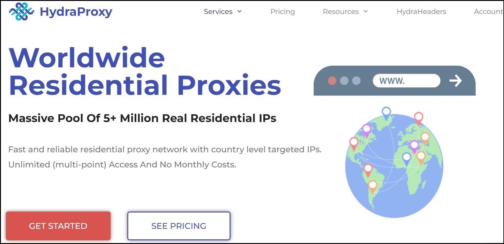 Hydraproxy residential proxies