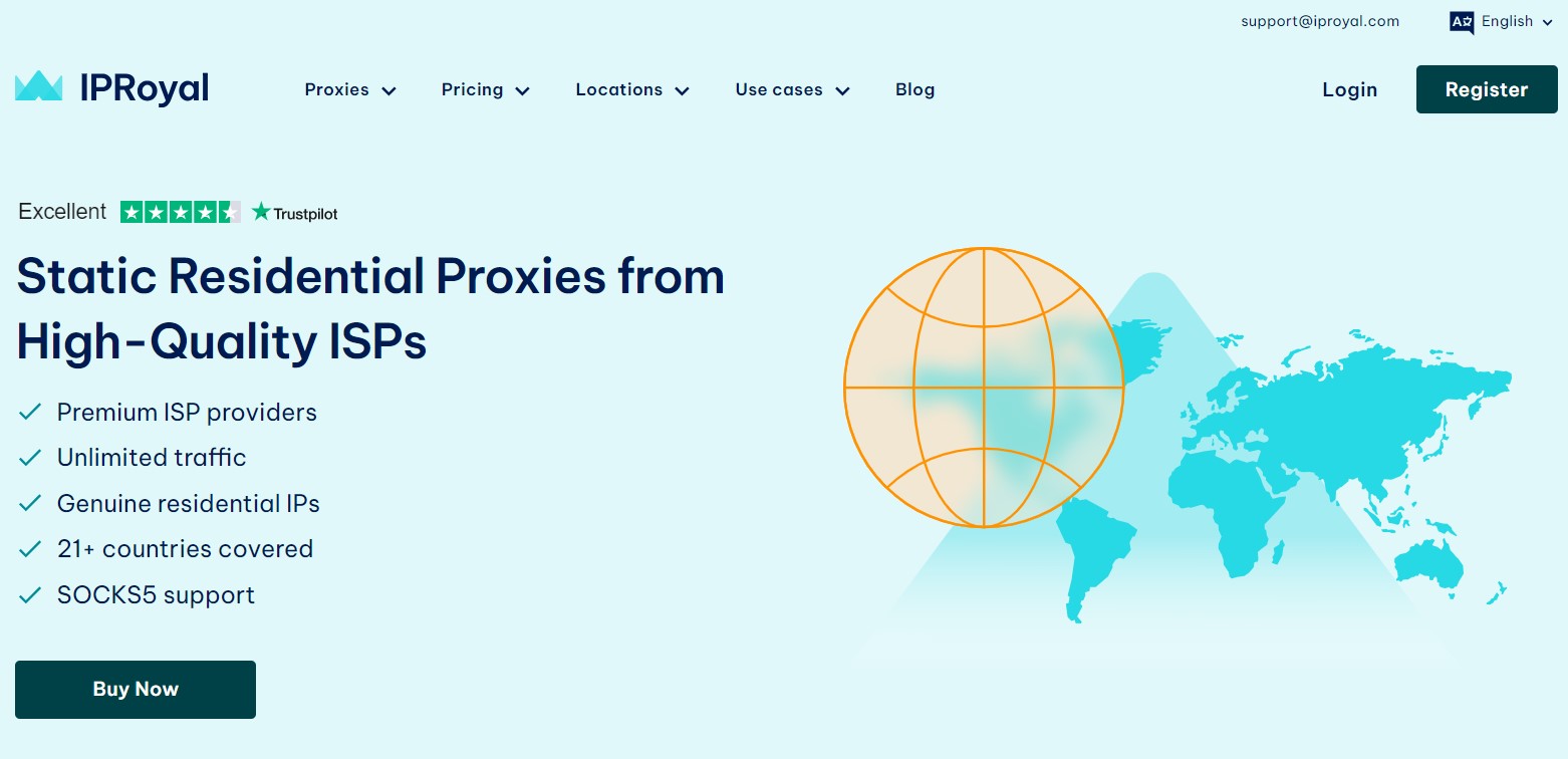 IPRoyal Static residential proxies